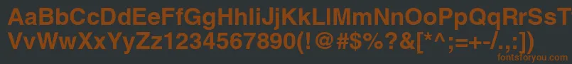 Шрифт HeliosBold – коричневые шрифты на чёрном фоне