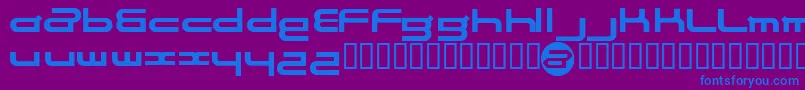 フォントElectrance – 紫色の背景に青い文字