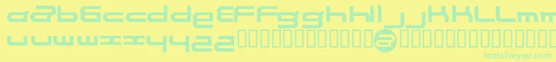 Fonte Electrance – fontes verdes em um fundo amarelo