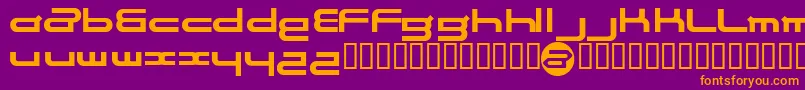フォントElectrance – 紫色の背景にオレンジのフォント
