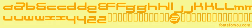 Electrance Font – Orange Fonts on Yellow Background