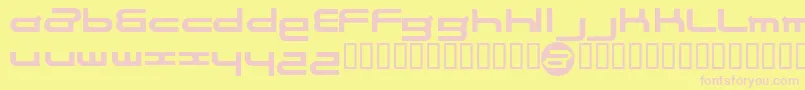 Fonte Electrance – fontes rosa em um fundo amarelo