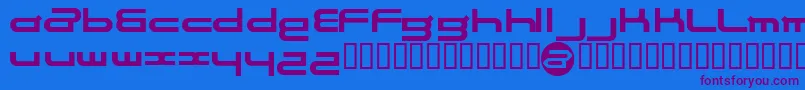 フォントElectrance – 紫色のフォント、青い背景