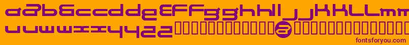 Electrance-Schriftart – Violette Schriften auf orangefarbenem Hintergrund