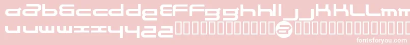 Fonte Electrance – fontes brancas em um fundo rosa