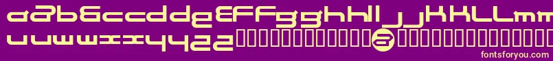 Fonte Electrance – fontes amarelas em um fundo roxo