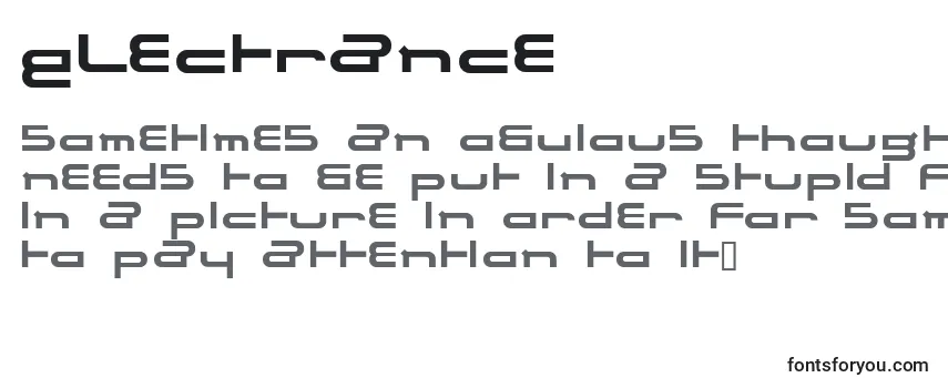 Обзор шрифта Electrance
