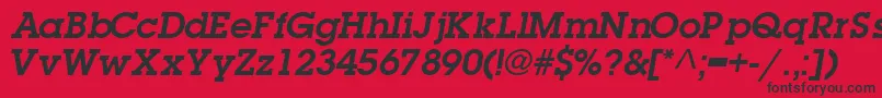 Police TorrentgraphicsskBoldItalic – polices noires sur fond rouge