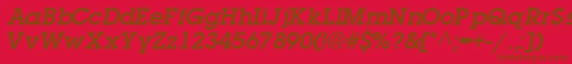 TorrentgraphicsskBoldItalic Font – Brown Fonts on Red Background