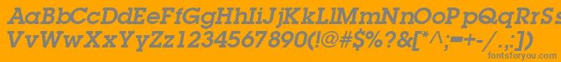 TorrentgraphicsskBoldItalic Font – Gray Fonts on Orange Background