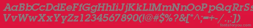 TorrentgraphicsskBoldItalic Font – Gray Fonts on Red Background
