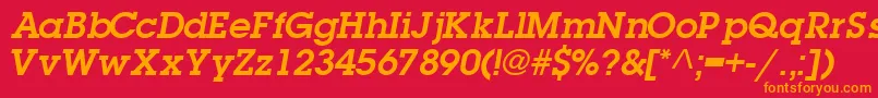 TorrentgraphicsskBoldItalic Font – Orange Fonts on Red Background