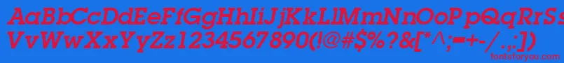 TorrentgraphicsskBoldItalic Font – Red Fonts on Blue Background