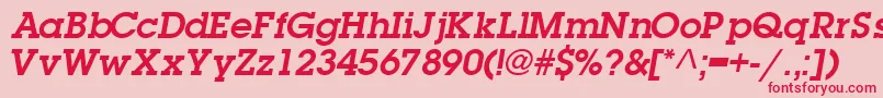 TorrentgraphicsskBoldItalic Font – Red Fonts on Pink Background