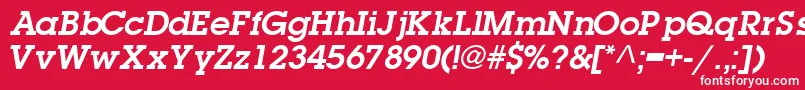 フォントTorrentgraphicsskBoldItalic – 赤い背景に白い文字