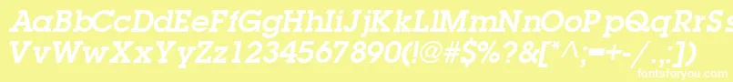 TorrentgraphicsskBoldItalic Font – White Fonts on Yellow Background