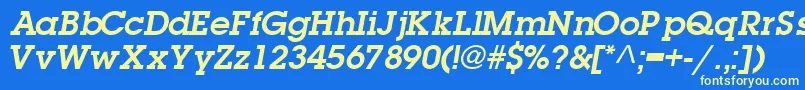 TorrentgraphicsskBoldItalic Font – Yellow Fonts on Blue Background