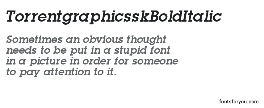TorrentgraphicsskBoldItalic-fontti