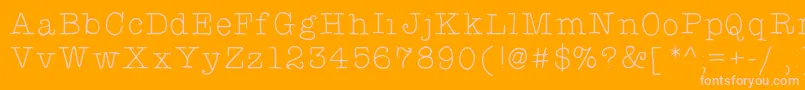 fuente Typewriterhand – Fuentes Rosadas Sobre Fondo Naranja