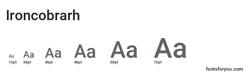 Ironcobrarh Font Sizes