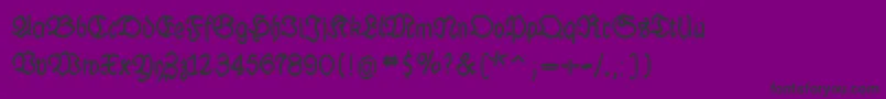 LuthermousedrawnBold Font – Black Fonts on Purple Background