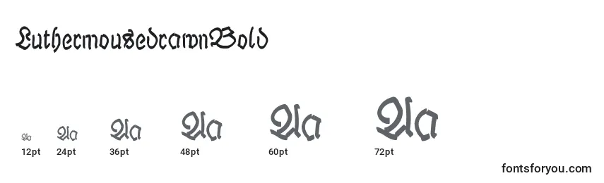 LuthermousedrawnBold Font Sizes