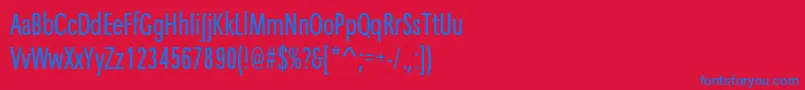 Maximac Font – Blue Fonts on Red Background