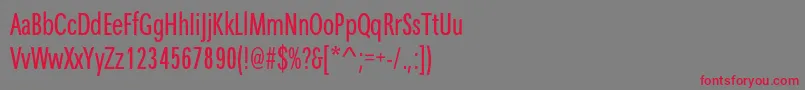 Maximac Font – Red Fonts on Gray Background
