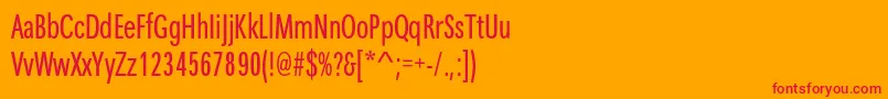 Maximac Font – Red Fonts on Orange Background