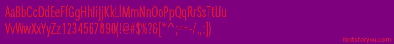 Maximac Font – Red Fonts on Purple Background