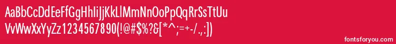Maximac Font – White Fonts on Red Background