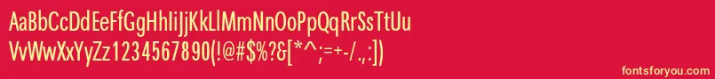 Maximac Font – Yellow Fonts on Red Background