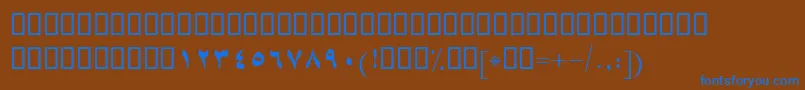 BShiraz Font – Blue Fonts on Brown Background