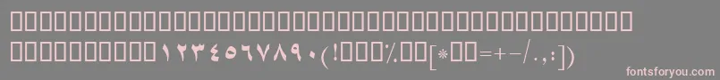 フォントBShiraz – 灰色の背景にピンクのフォント