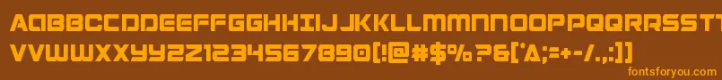 Шрифт Stardustercond – оранжевые шрифты на коричневом фоне