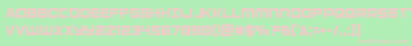 Stardustercond-Schriftart – Rosa Schriften auf grünem Hintergrund