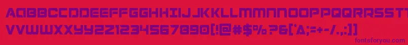 Stardustercond Font – Purple Fonts on Red Background