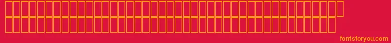 AgaCordobaRegular-Schriftart – Orangefarbene Schriften auf rotem Hintergrund