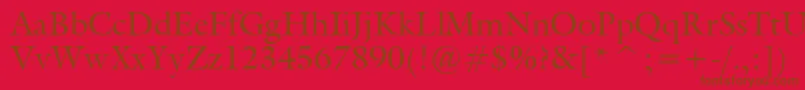Police Gallery – polices brunes sur fond rouge