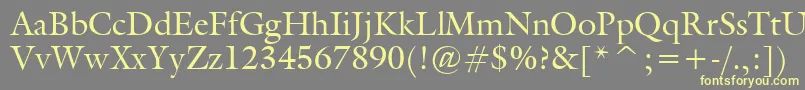Gallery Font – Yellow Fonts on Gray Background
