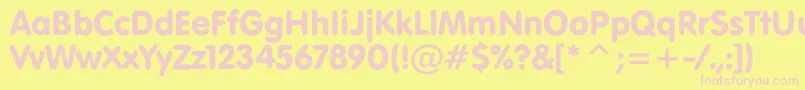 Riggle Font – Pink Fonts on Yellow Background