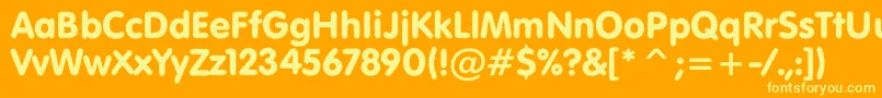 Riggle Font – Yellow Fonts on Orange Background