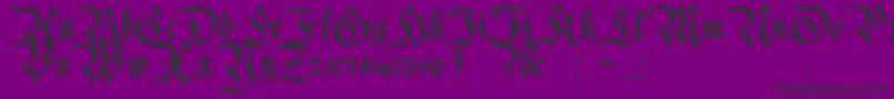 CharterwellBold-Schriftart – Schwarze Schriften auf violettem Hintergrund