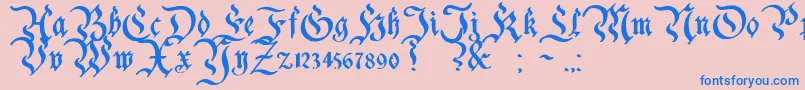 CharterwellBold Font – Blue Fonts on Pink Background