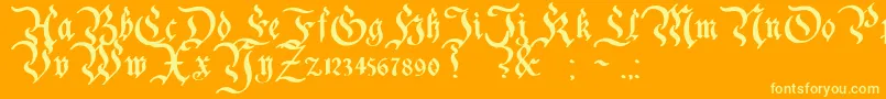 CharterwellBold Font – Yellow Fonts on Orange Background