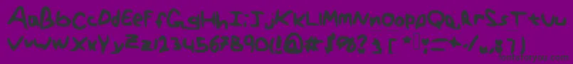 GenericTeenager-fontti – mustat fontit violetilla taustalla