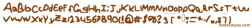 GenericTeenager Font – Brown Fonts on White Background
