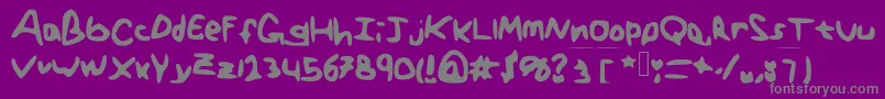 GenericTeenager Font – Gray Fonts on Purple Background