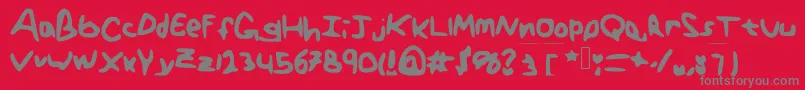 GenericTeenager Font – Gray Fonts on Red Background