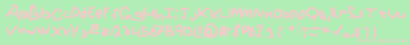 GenericTeenager Font – Pink Fonts on Green Background